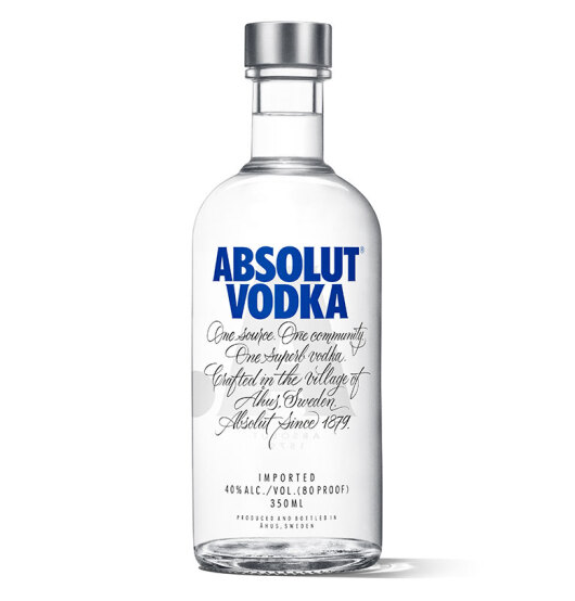 premium high quality 350ml 700ml clear glass absolute vodka bottles with cap cover