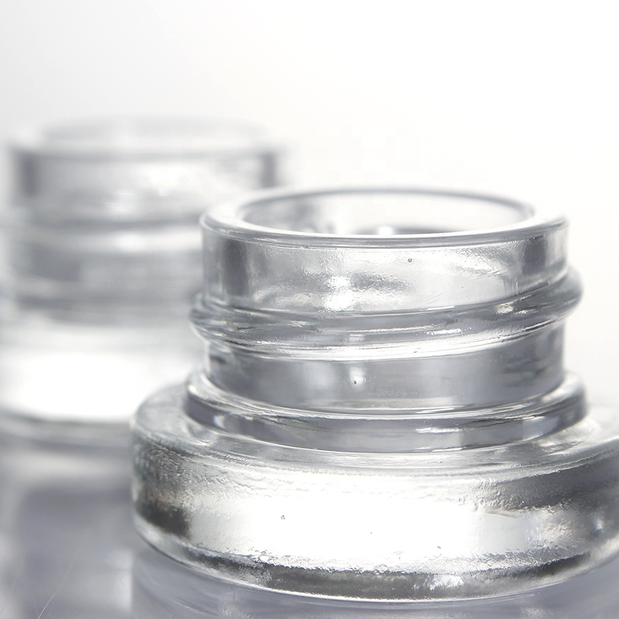 premium mini wide mouth 28mm screw top empty cosmetic E liquid bottle lotion 5ml clear eye cream glass jar