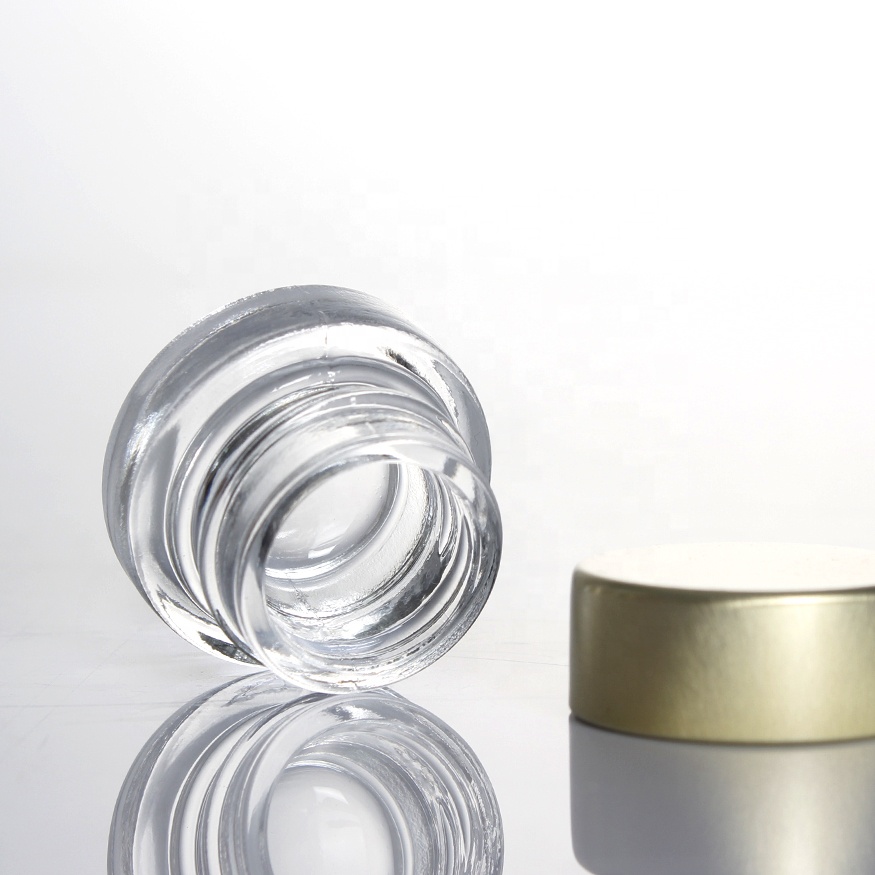 premium mini wide mouth 28mm screw top empty cosmetic E liquid bottle lotion 5ml clear eye cream glass jar