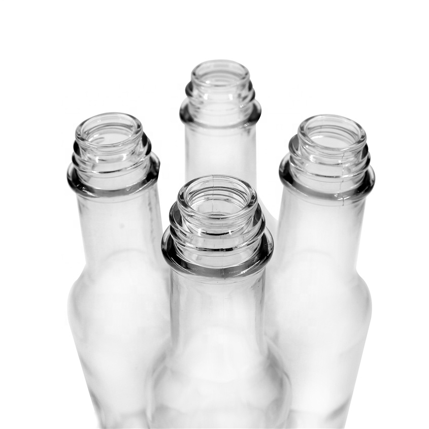 premium neat small 148ml 150ml chili sauce clear vinegar flint glass GPI 28-400 24-490 5oz woozy bottle