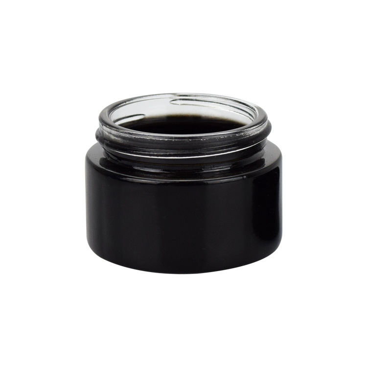 premium quality packaging ointment glass jar 30ml 50ml 100ml 120ml black glass jar for CBD face cream