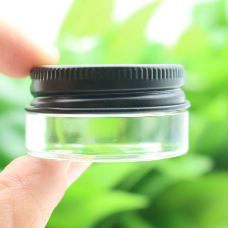premium weed packaging 1gram glass jar with aluminum cap