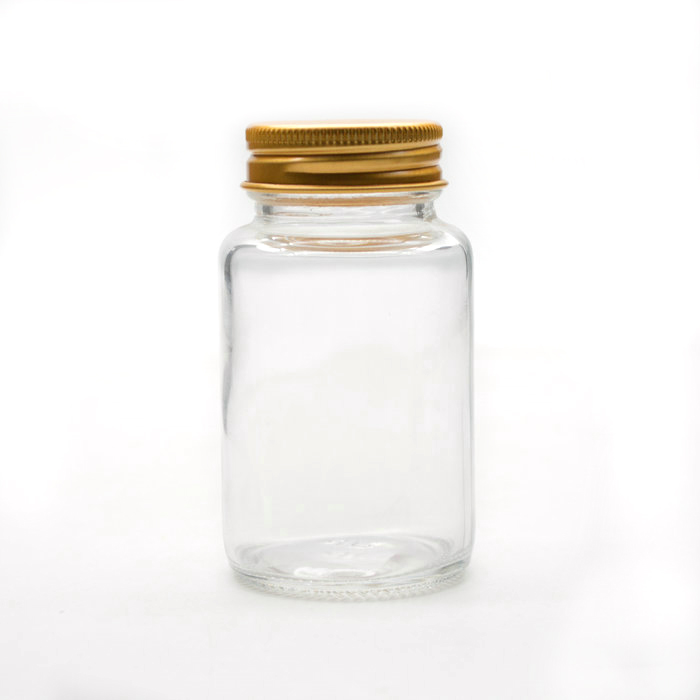 prescription pill bottles 100 ml with silver metal cap