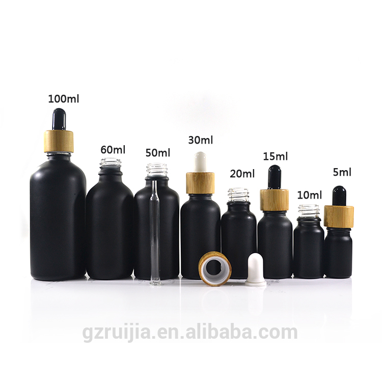 printing on glass bottle matte black white frosted glass dropper bottle with childproof tamper evident cap glass pipette