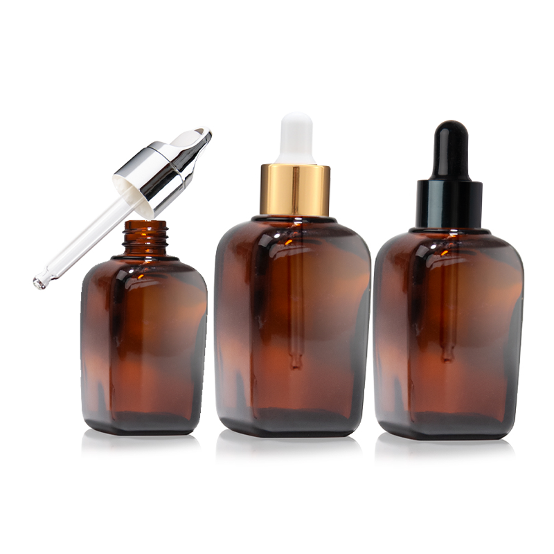 private label 10ml 20ml 30ml 50ml 100ml square glass dropper bottle