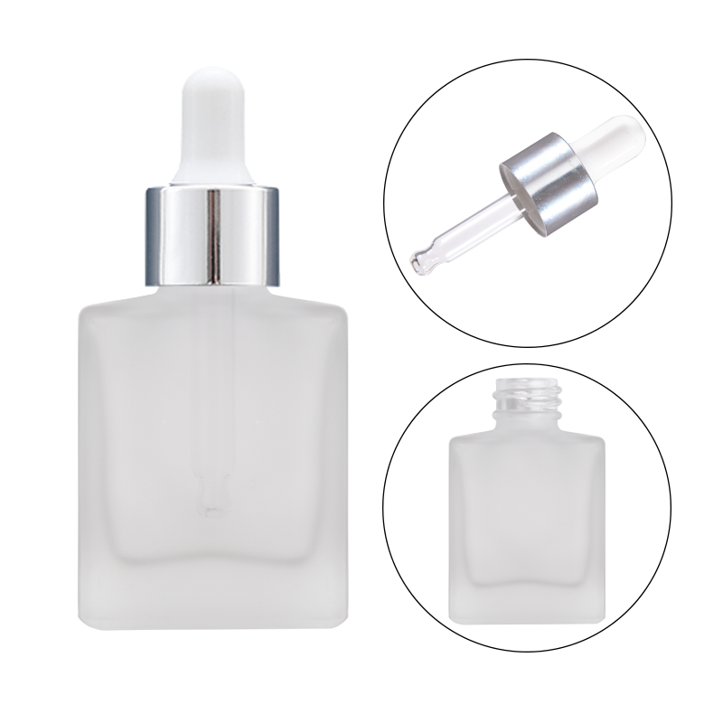 private label 10ml 20ml 30ml 50ml 100ml square glass dropper bottle