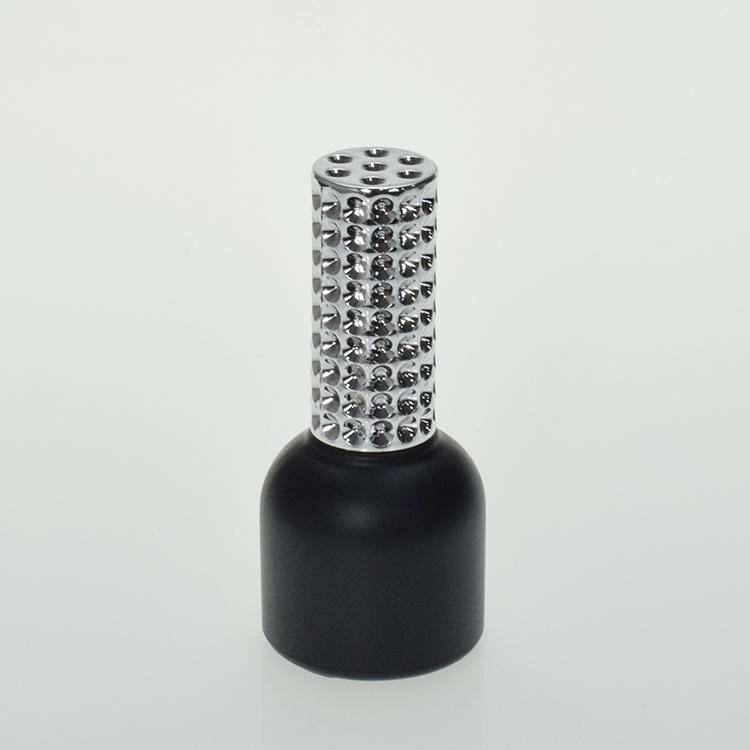 private label frosted crown bulk empty nail polish bottle with brush and gold cap