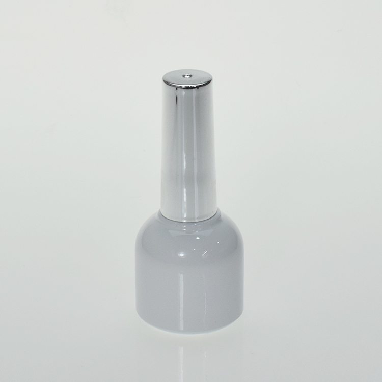 private label frosted crown bulk empty nail polish bottle with brush and gold cap