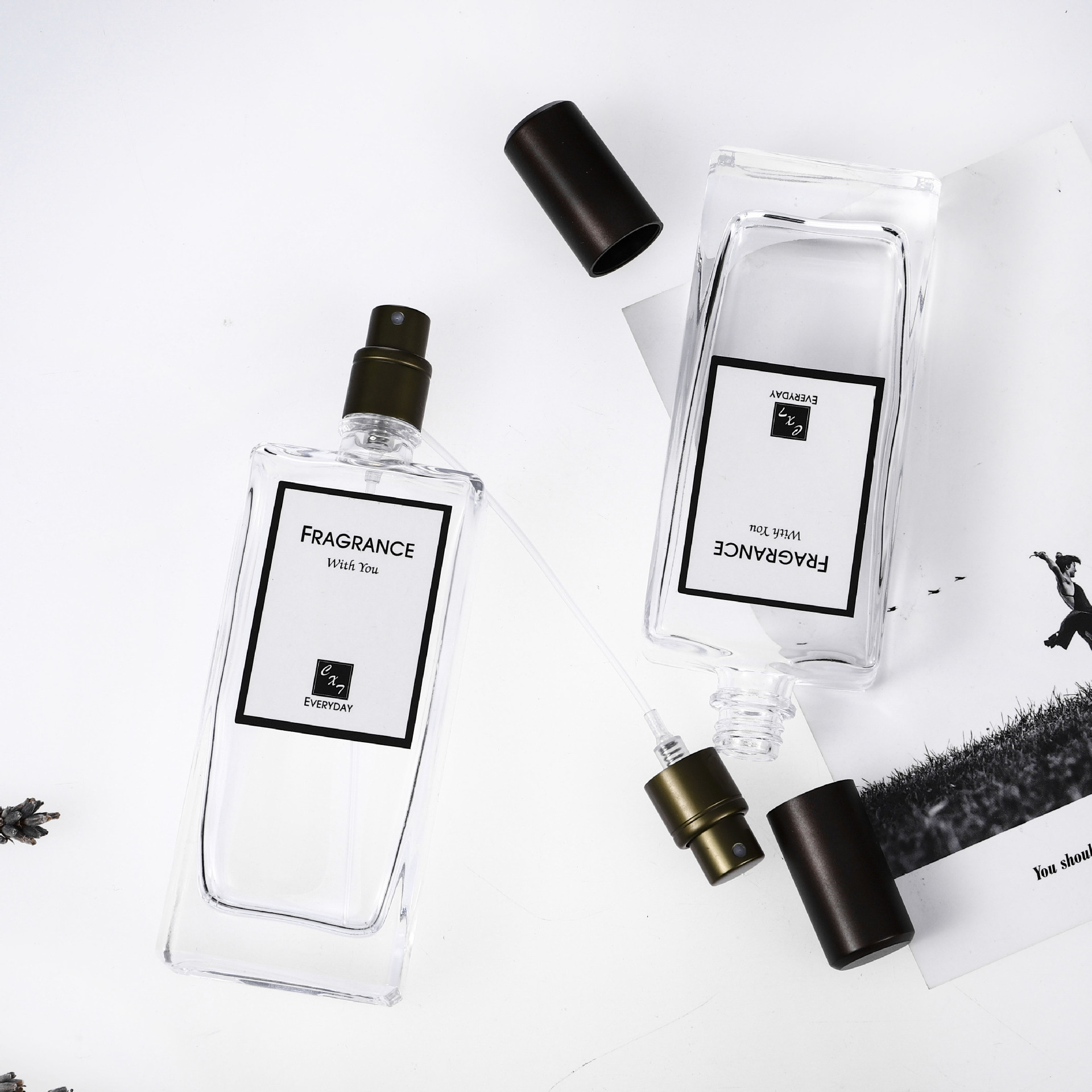 private label shape classic square perfume bottle 50ml
