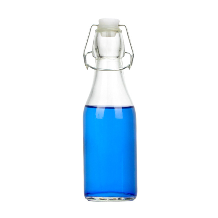 products supply cheap stocked flip top cooking oil round glass bottle swing top 100ml 250ml 500ml 750ml 1000ml