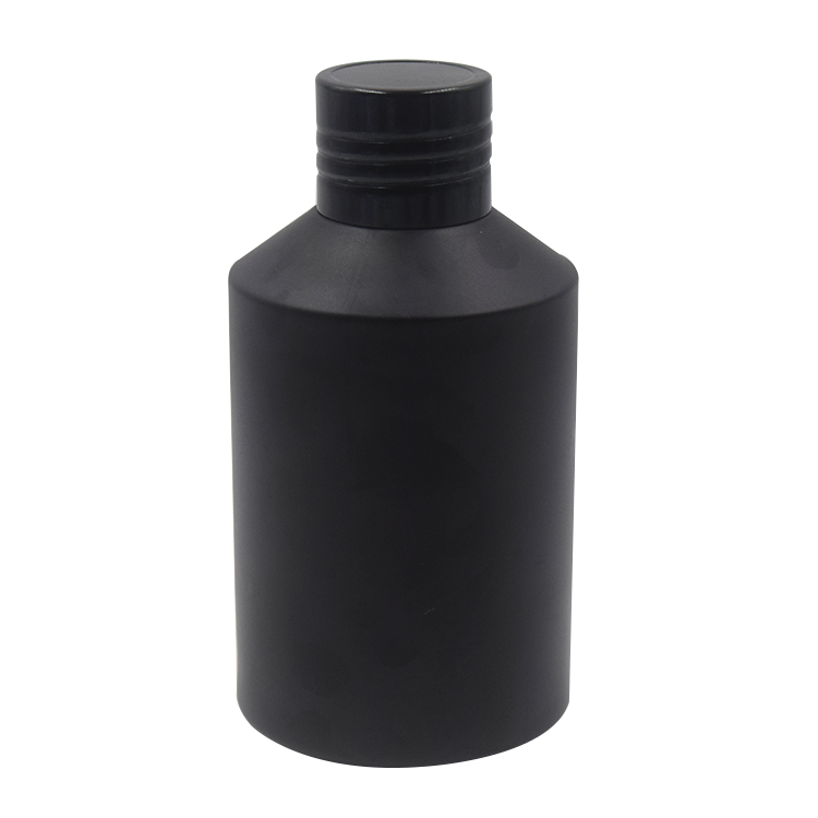 profession design 60ml 125lml 200ml slant unique black cosmetic liquid abc solution glass bottle