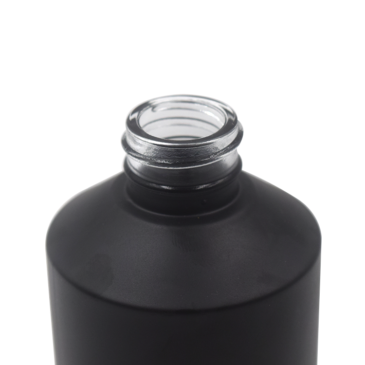 profession design 60ml 125lml 200ml slant unique black cosmetic liquid abc solution glass bottle