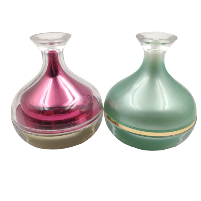 professional fancy Luxury acrylic 5g 10g Cosmetics plastic cream jar pink green in stock