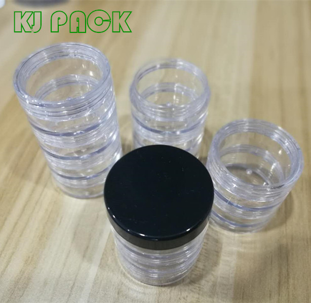 promote sales jar 2 3 4 5 6 multilayer stack cosmetic jar clear stacked pot for loose powder for glitter