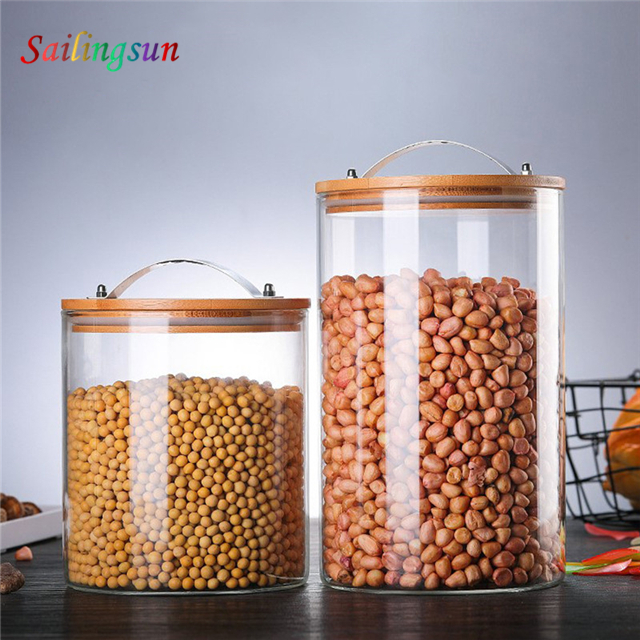 promotion durable hand craft high pyrex thermo proof glass food container