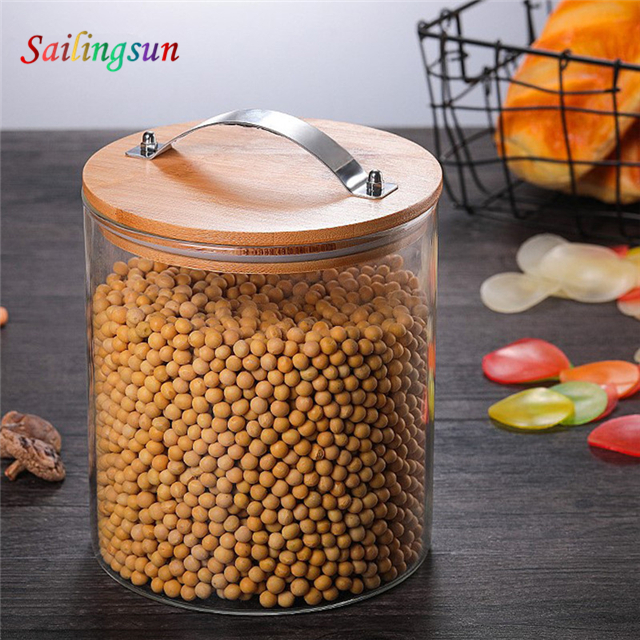 promotion durable hand craft high pyrex thermo proof glass food container