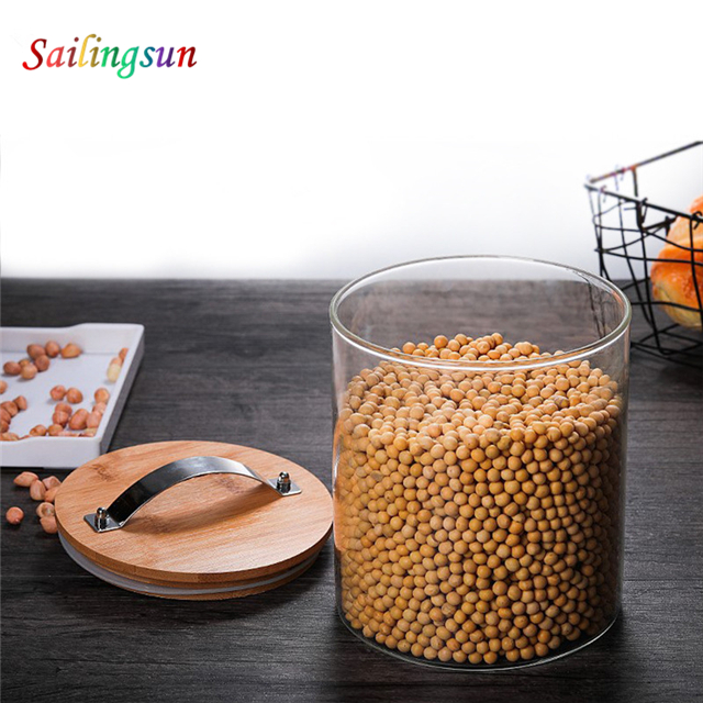 promotion durable hand craft high pyrex thermo proof glass food container