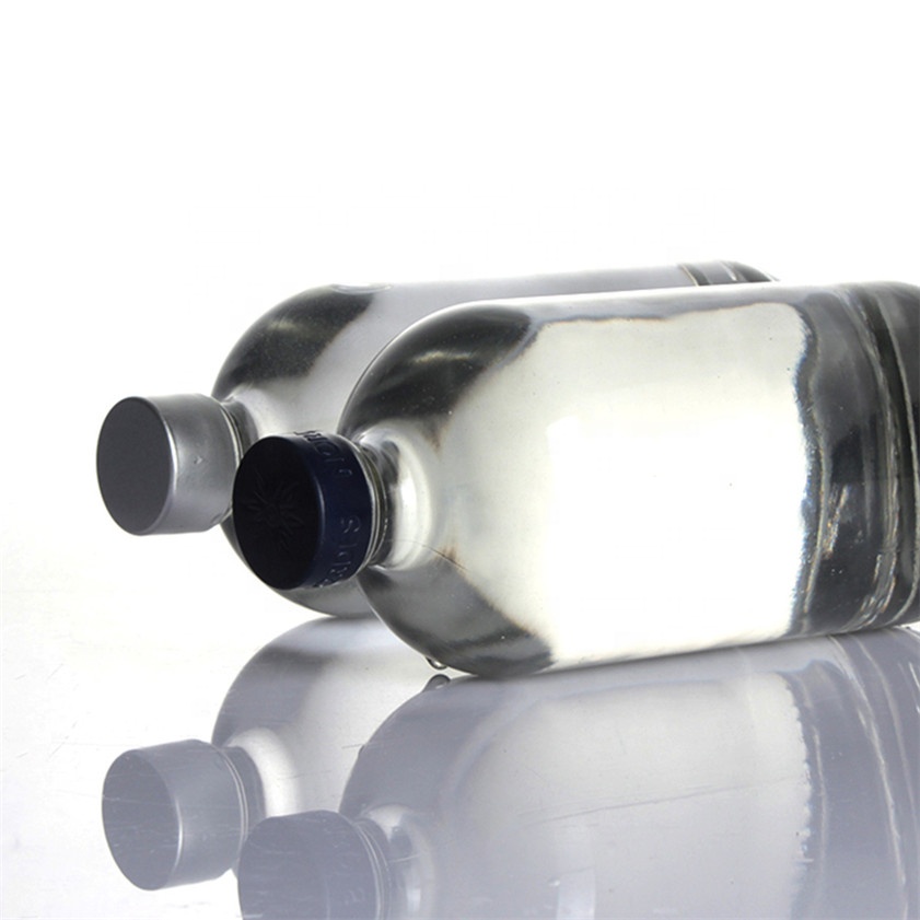 promotional personal logo flint clear frosted printing milk empty 250ml 375ml water glass 500ml boston glass bottle
