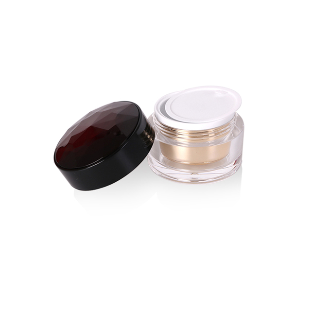 purple 15g cosmetic acrylic cream jar