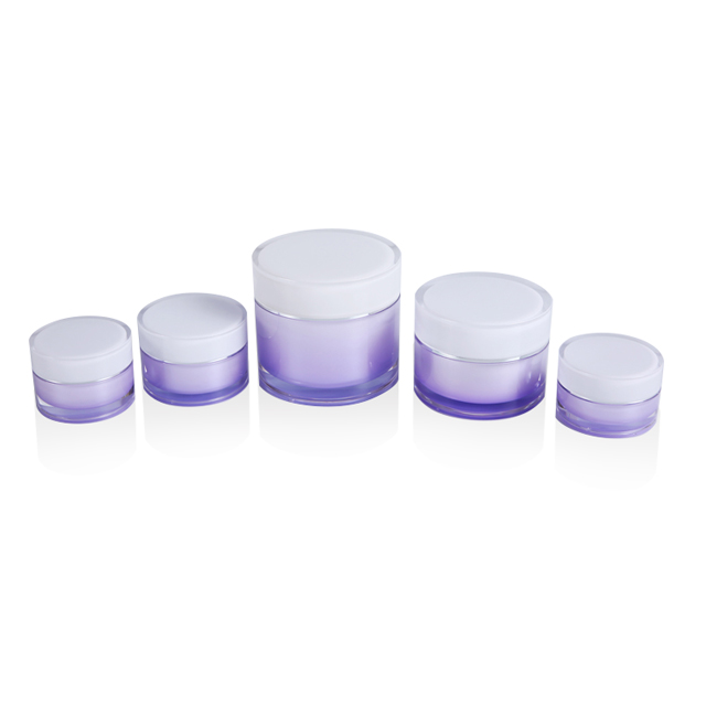 purple 30g cosmetic acrylic cream jar