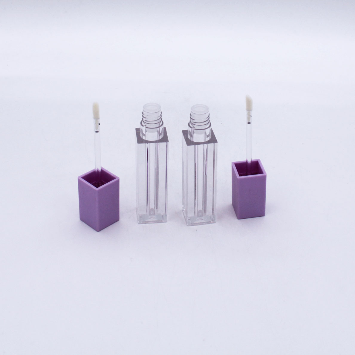 purple transparent frosting make up cosmetic empty lip gloss container for shifter