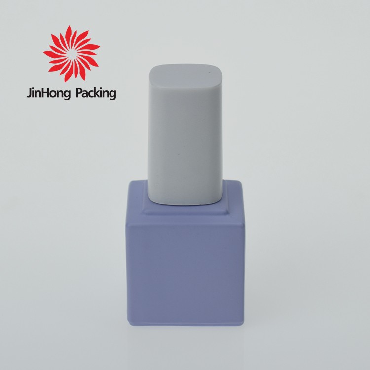 purple12ml cirlcle empty gold nail polish bottle with brush 15ml