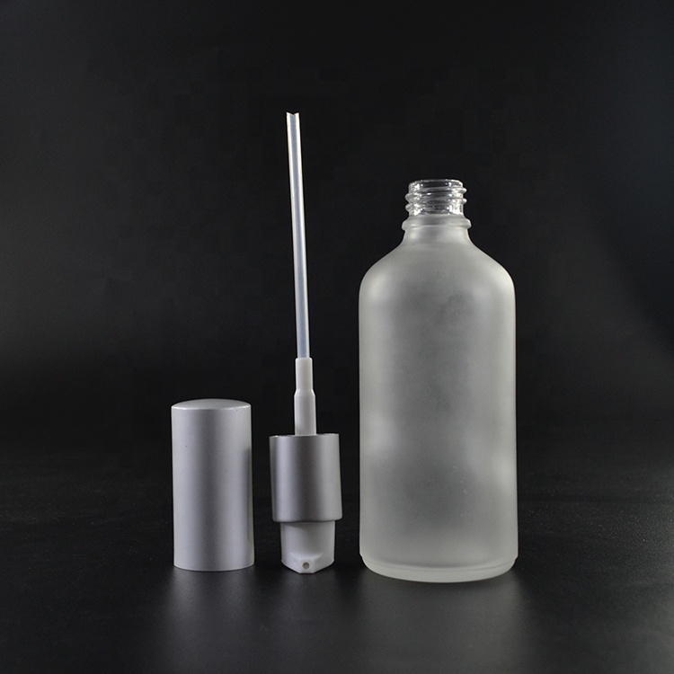 quality cosmetic packaging frosted glass spray pump bottle jar containers