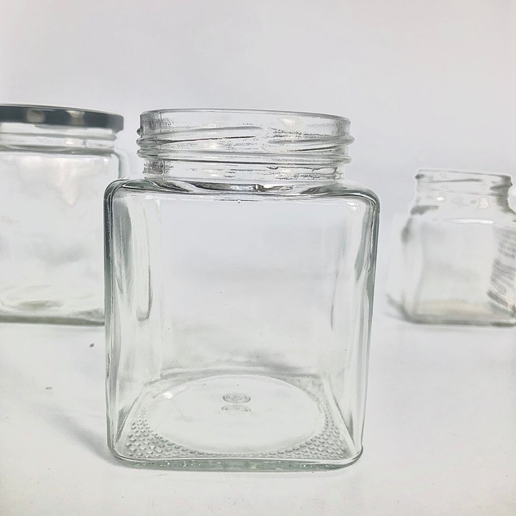 quantity production Square honey jelly pickles sealed storage food jar seasoning jar with lid