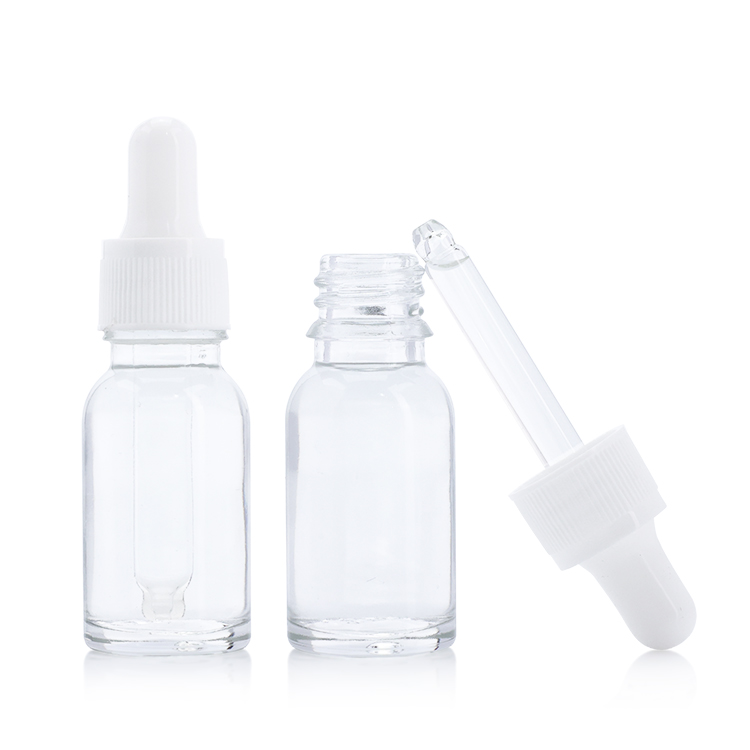 ready to ship 10ml 12ml 15ml essential oil bottle clear glass dropper bottle for aroma perfume skincare packaging