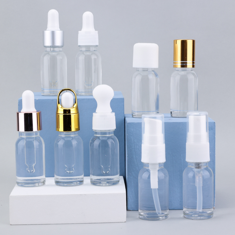 ready to ship 10ml 12ml 15ml factory price in stock clear cosmetic empty glass essential oil dropper bottle