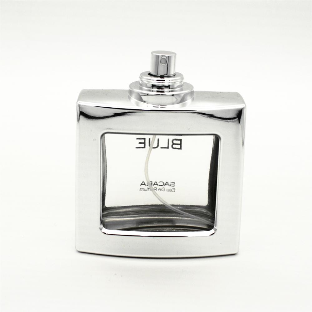 ready to ship bottle for 5000pcs stock 100ml square uv coating perfume spray glass refillable bottle