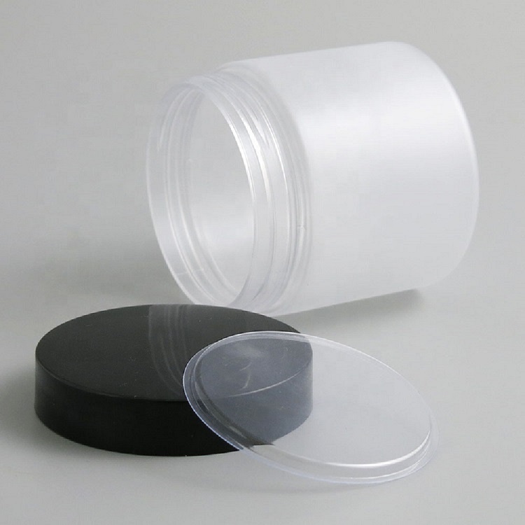 ready to ship! empty cosmetic butter scrub cream container 8oz 10oz fog white clear frosted plastic jar