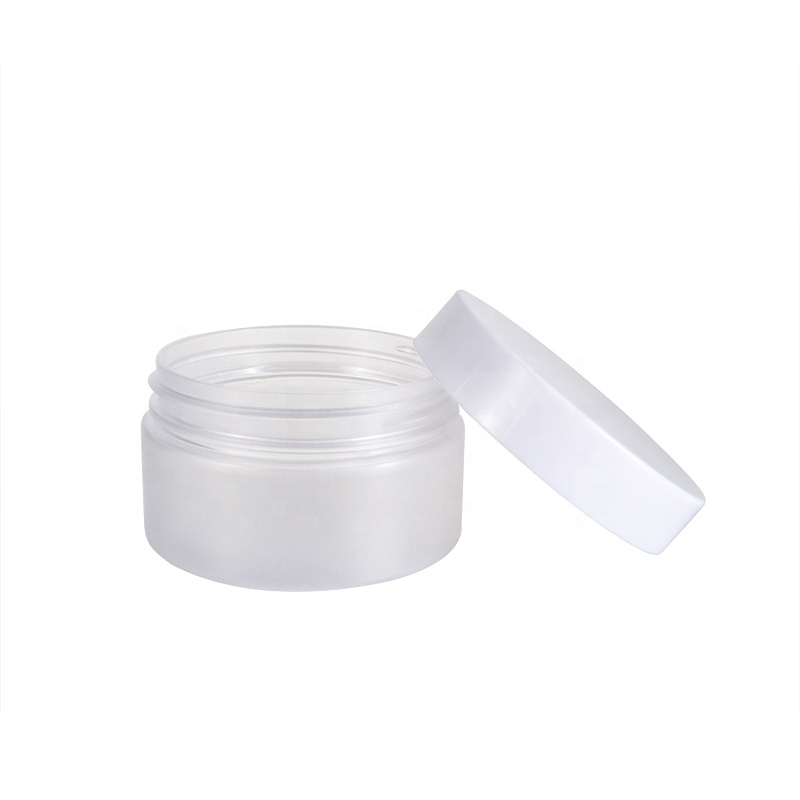 ready to ship! empty cosmetic butter scrub cream container 8oz 10oz fog white clear frosted plastic jar