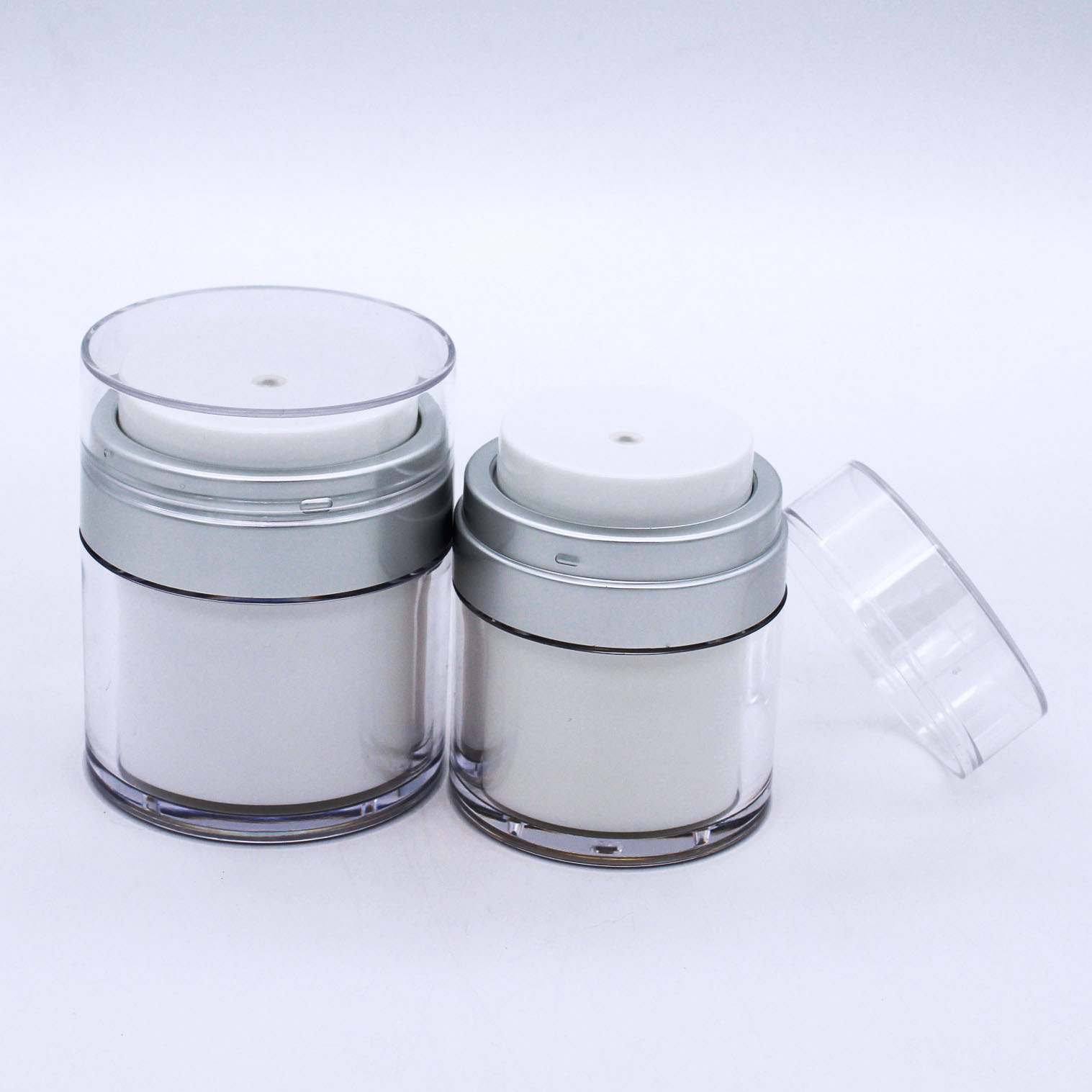 ready to ship high quality luxury round empty 30g 50g empty cosmetic airless cream jar