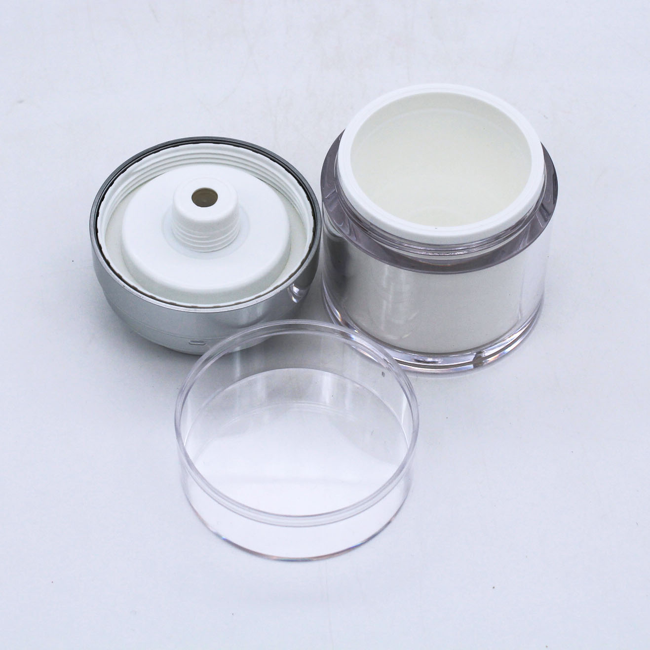 ready to ship high quality luxury round empty 30g 50g empty cosmetic airless cream jar