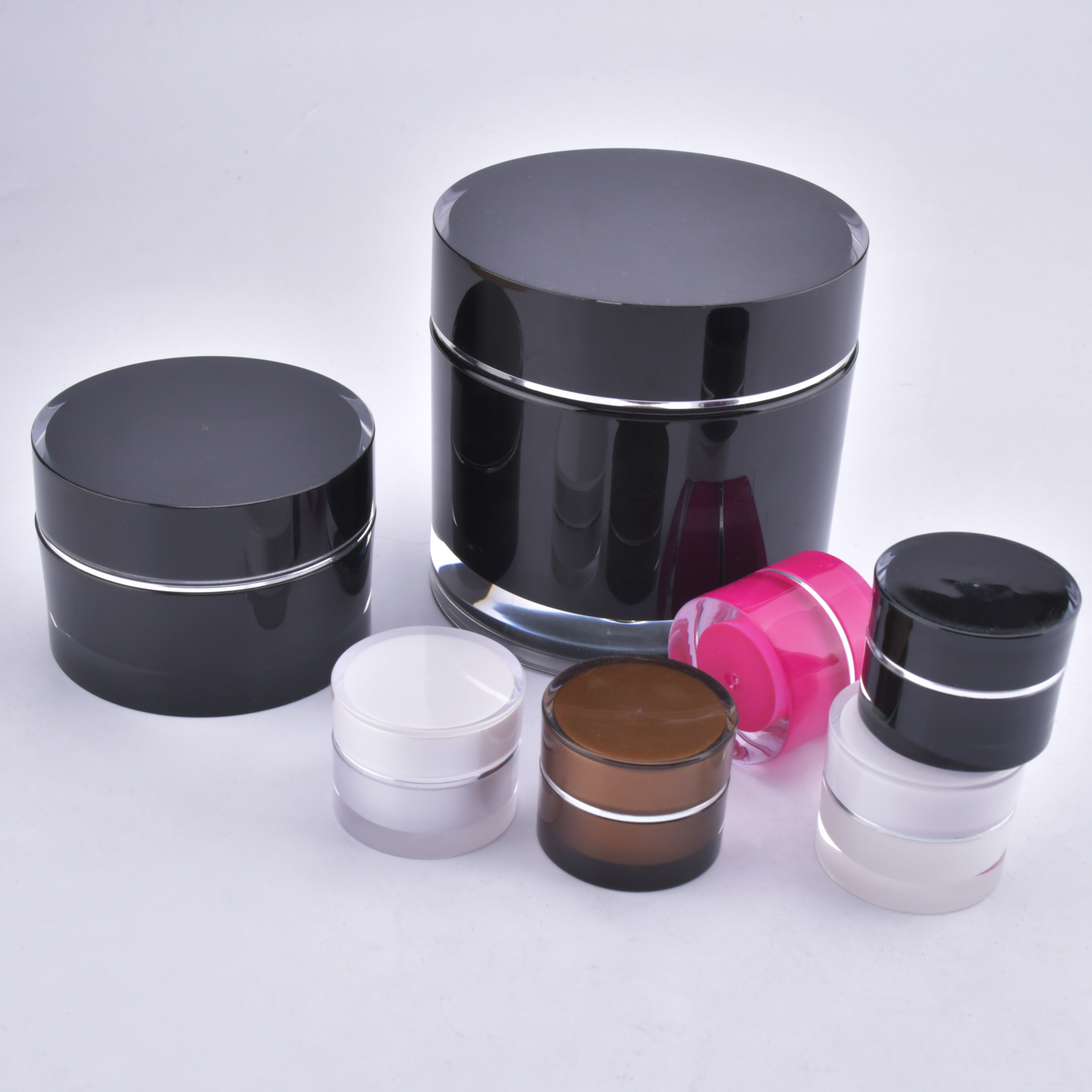 recipient pour soins de la peau 50g pots en acrylique emballage 100g