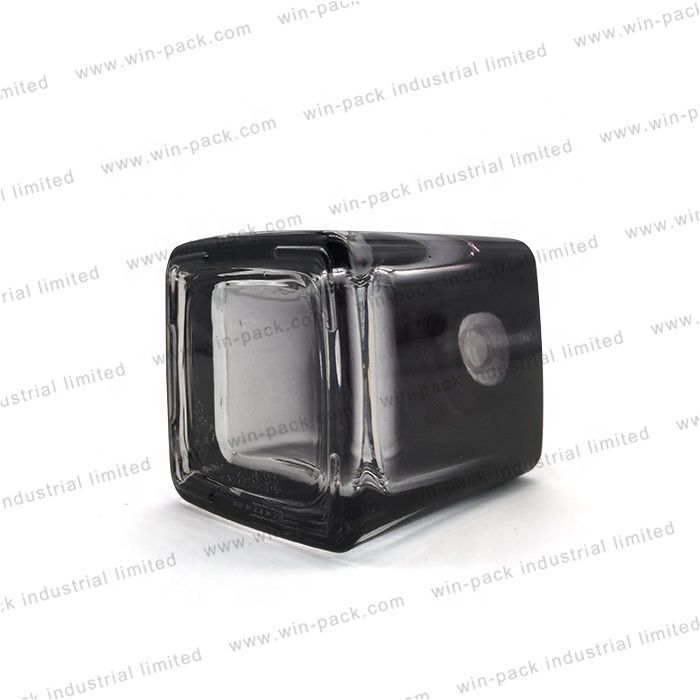 rectangle shape 30ml serum gradient black glass dropper bottle for essential oils with packing box