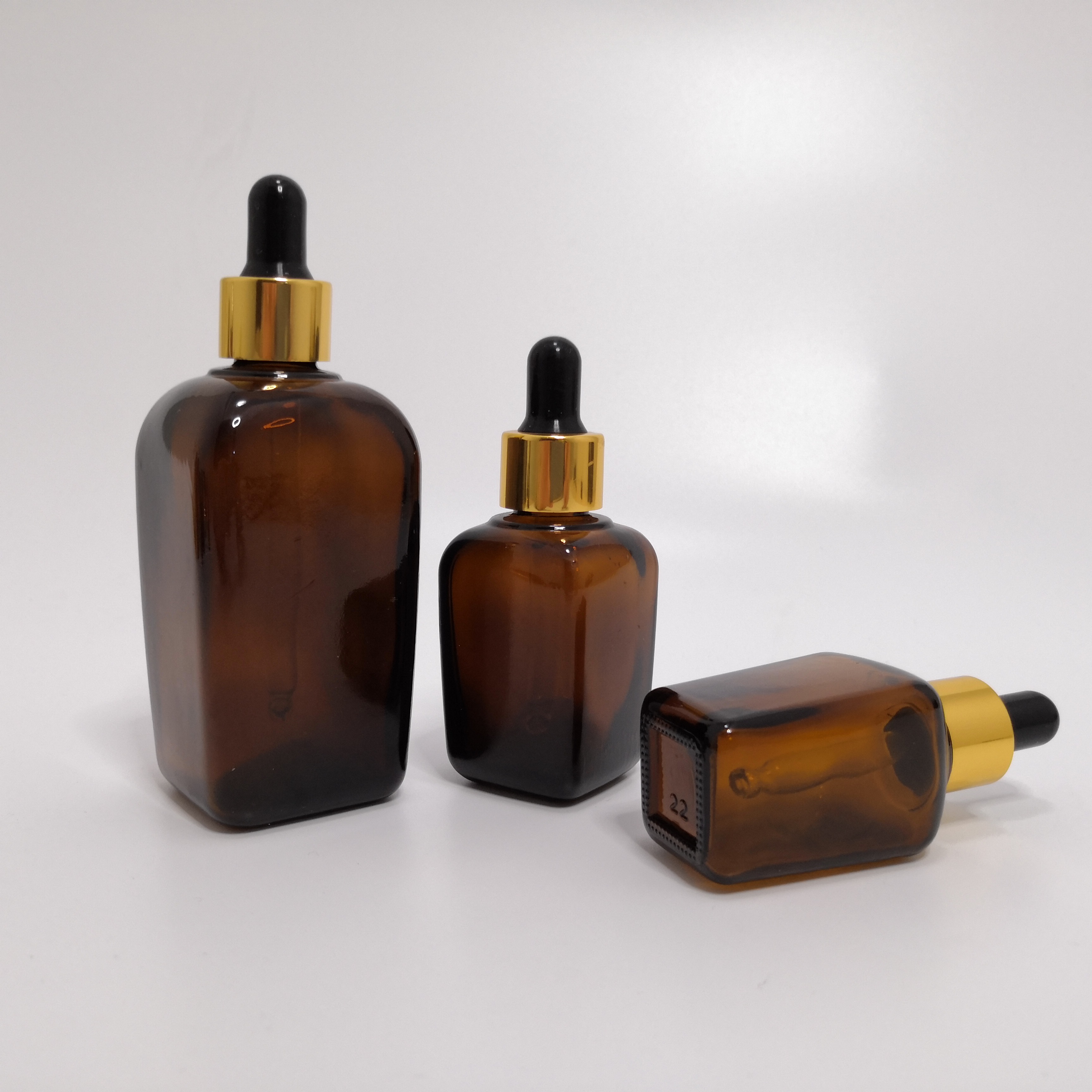 rectangular 30 ml glass essential oil bottle dropper 30ml glass square amber bottle for sale