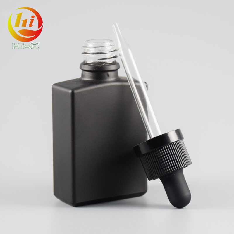 rectangular glass bottle 30ml black,black e liquid bottle 30ml