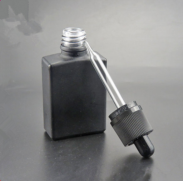 rectangular glass bottles 30ml square glass dropper bottles for e liquid with bottle packaging 30ml