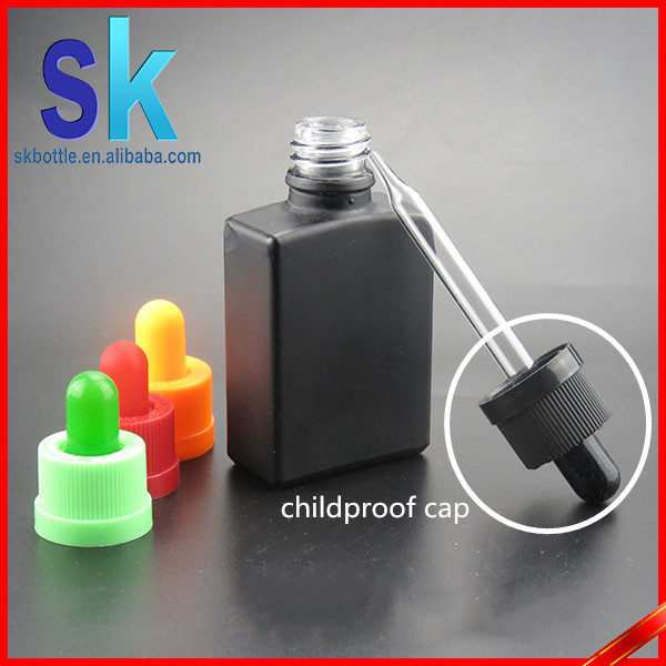rectangular glass bottles 30ml square glass dropper bottles for e liquid with bottle packaging 30ml