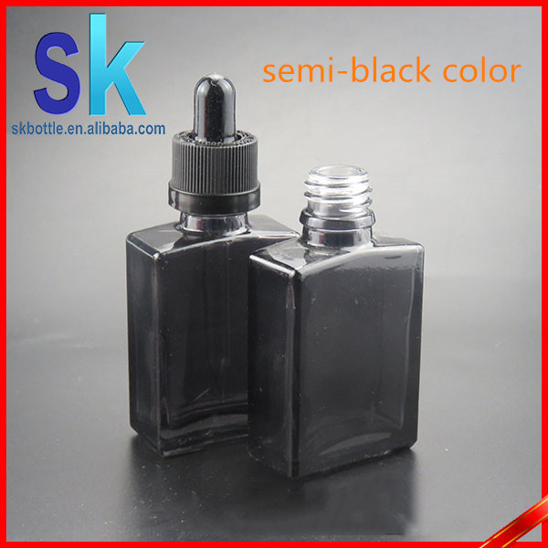 rectangular glass bottles 30ml square glass dropper bottles for e liquid with bottle packaging 30ml