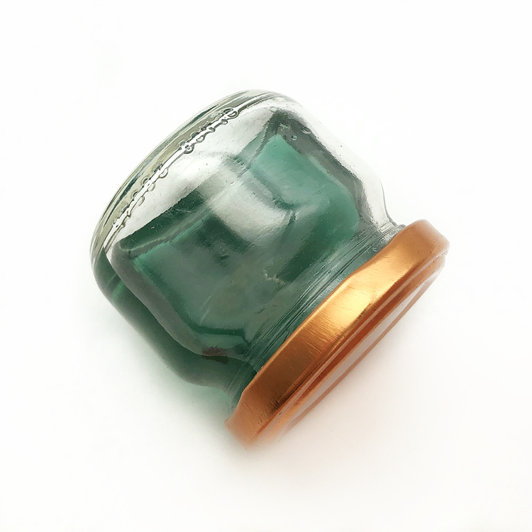 recyclable mini 70ml clear glass jam jar with lid