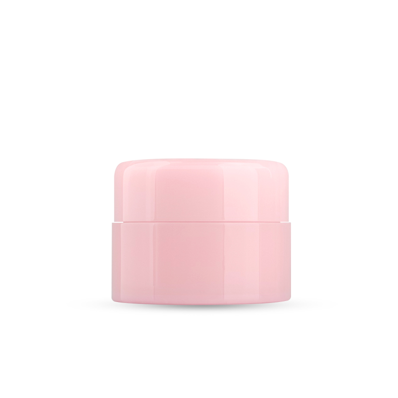 recycled cosmetic pink plastic 10g thick wall mini cream jar with lid for lip balm container packaging