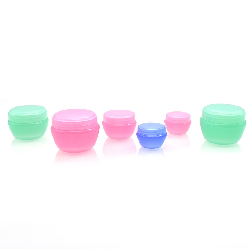 recycled cosmetic plastic jars 5g 10g 20g 30g pp colorful mushroom plastic cream jar  for cream lip balm cosmetic