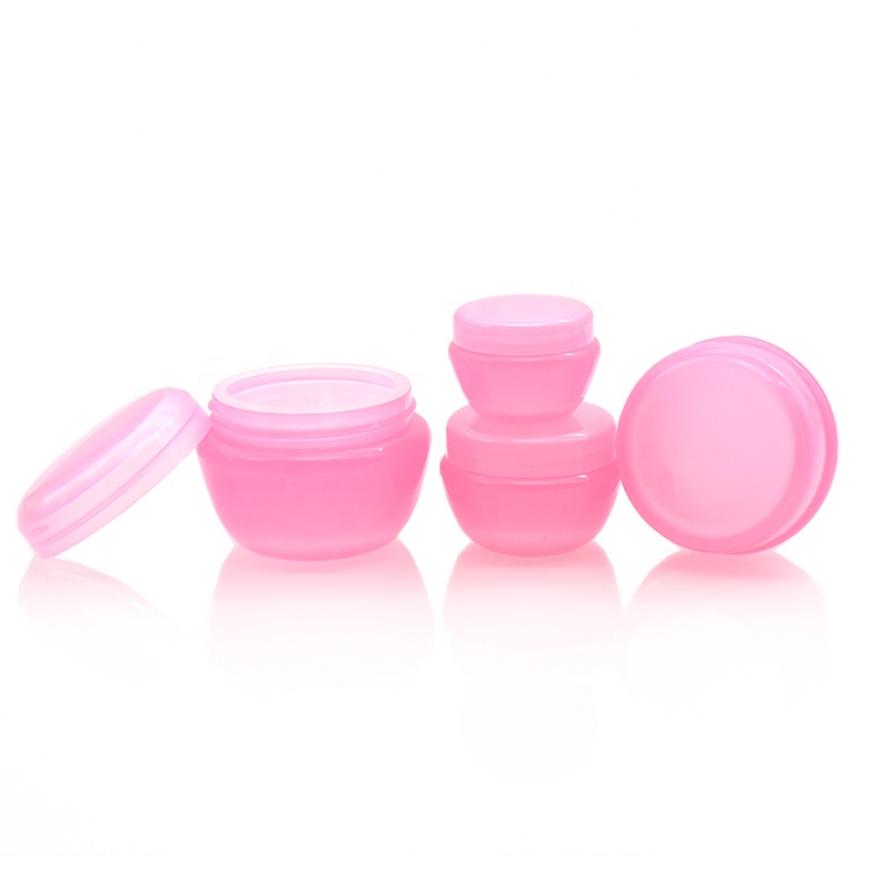 recycled cosmetic plastic jars 5g 10g 20g 30g pp colorful mushroom plastic cream jar for cream lip balm cosmetic