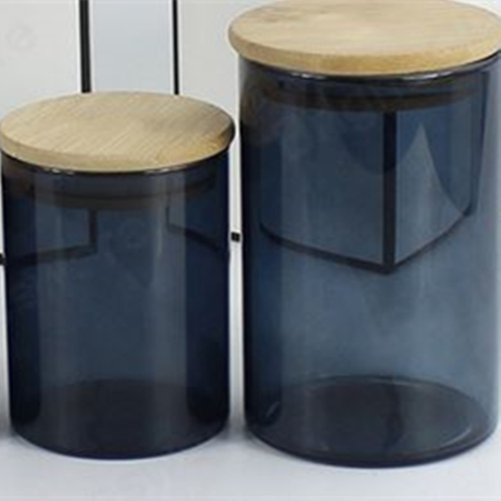recycled empty thick luxury glass candle jar with cork
