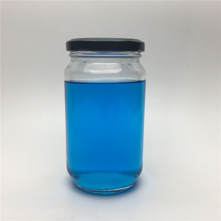 recycled glass jars 350ml 370ml large glass pickle cucumber for coconut oil with screw lid