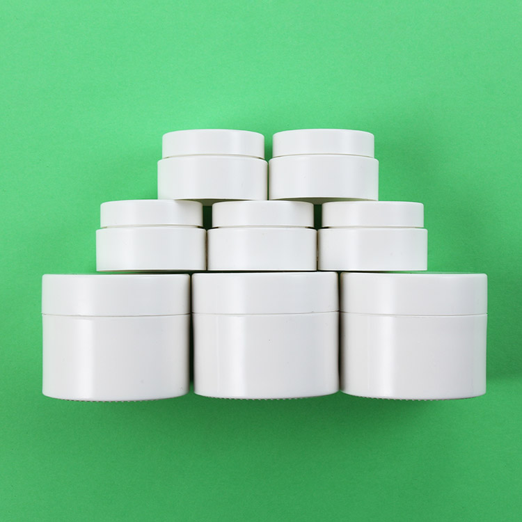recycled white PLA Plastic Face Cream Storage Jars with screw cap