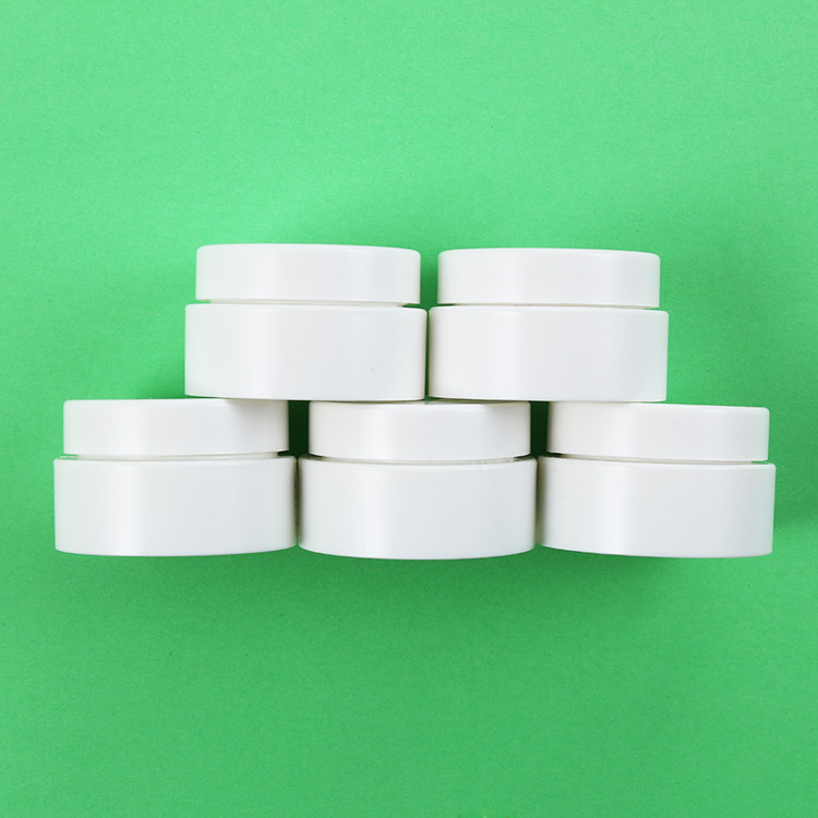 recycled white PLA Plastic Face Cream Storage Jars with screw cap